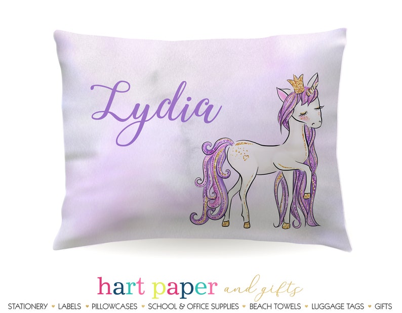 Personalized Horse Pony Purple Pillowcase Custom Pillow Case Etsy