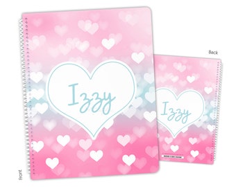 Overtreding Toezicht houden eenzaam Heart Pink Teal Personalized Notebook Sketchbook Custom - Etsy