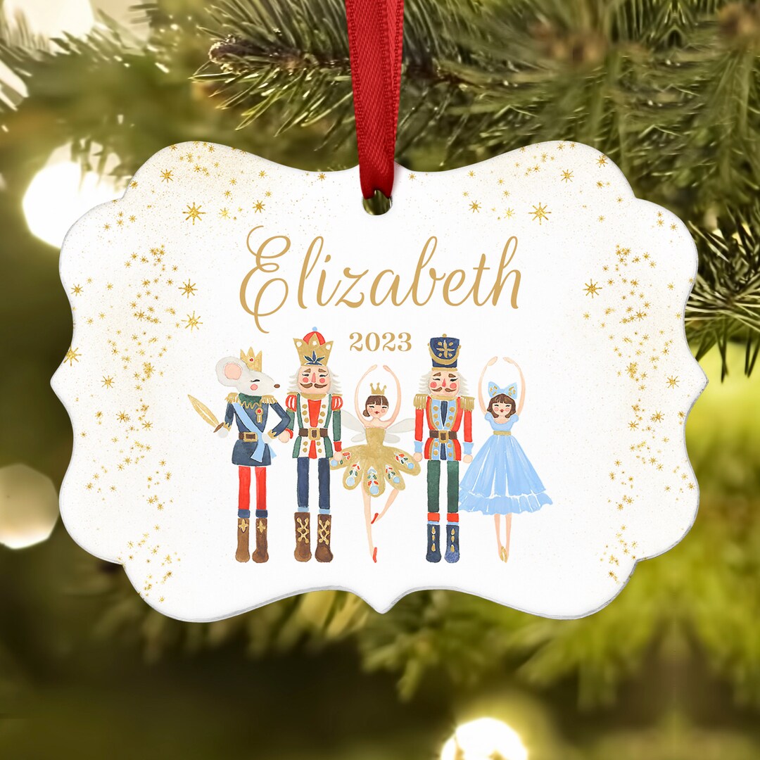 Nutcracker Ballet Ballerina Christmas Ornament Personalized Custom ...
