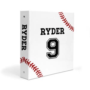 Baseball Three Ring Binder - Etsy