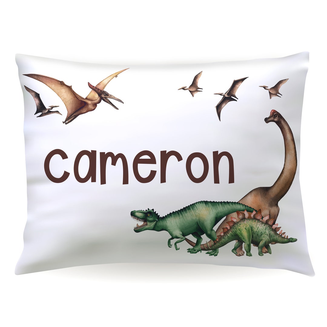 Personalized Dinosaur Pillowcase Dino T Rex Trex Custom Etsy