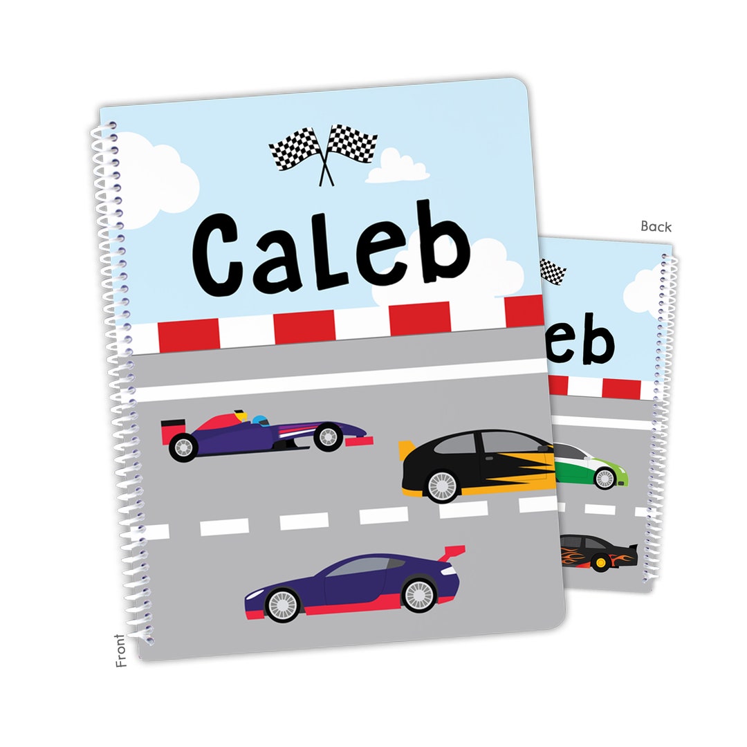 Race Car Transportation Personalized Notebook Sketchbook Custom ...