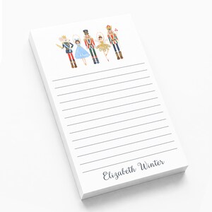 Nutcracker Personalized Notepad Blank Lined Note Stationery Custom Boy Girl Gift Gifts Her Mom Friend Ballet Dance Recital Dancer Christmas