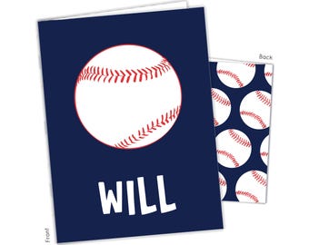 Baseball Ball Sports Personalized Folder 2 Pocket • Back to School Supplies Custom Office • Birthday Gift Holiday Girl Boy Kids Christmas