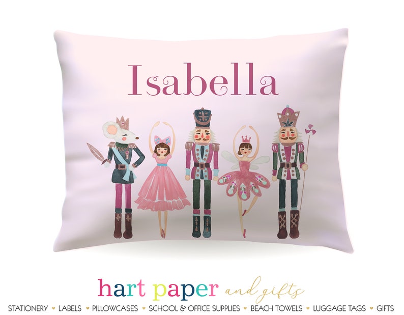 Nutcracker Ballet Ballerina Pillowcase Personalized Custom Etsy