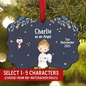 Select up to 5 Roles - Nutcracker Christmas Ornament Personalized 2025 Custom Holiday Decor Gift Boy Girl Ballerina Ballet > Tree