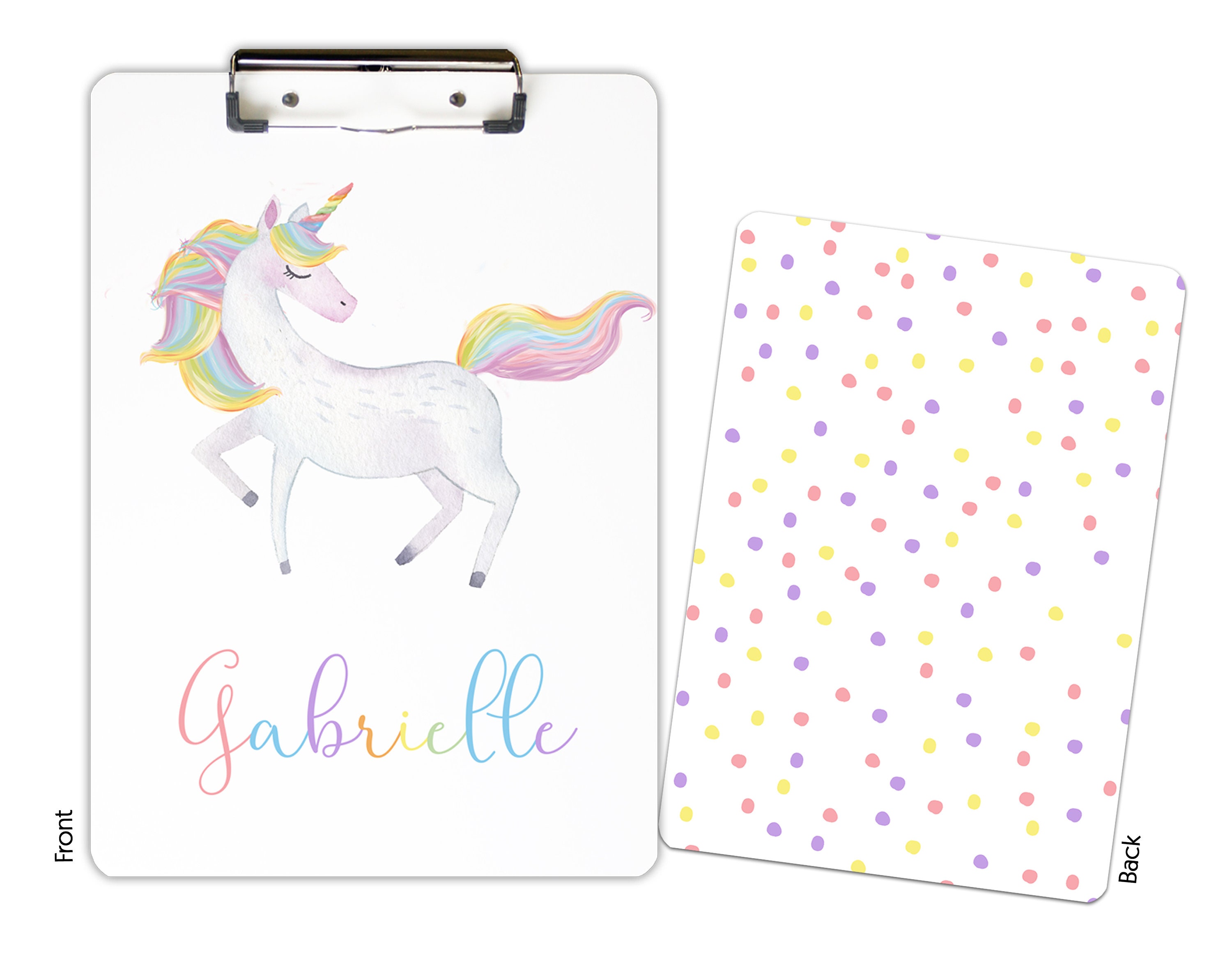 Page De Garde Cahier Du Jour Licorne Et Coeur Licorne arc-en-ciel presse-papiers personnalisé retour aux - Etsy France