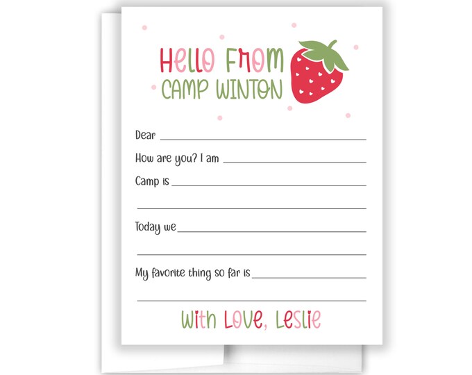 Summer Camp Stationery