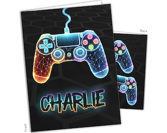 Video Game Gamer Personalized Folder 2 Pocket • Back to School Supplies Custom Office Birthday Gift Holiday Girl Boy Kids Teacher Christmas