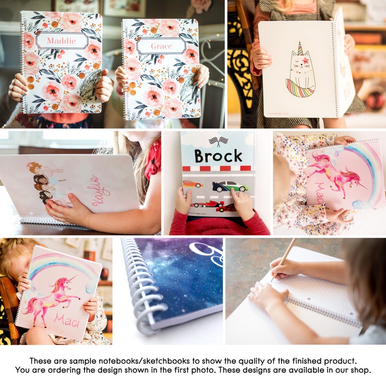 Nutcracker Ballet Ballerina Personalized Notebook Sketchbook • Custom Birthday Gift Back to School Supplies Holiday Christmas Girl Boy Kids imagem 5