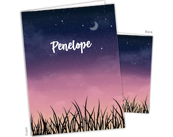 Sunset Sunrise Personalized Folder 2 Pocket Rainbow • Back to School Supplies Custom Office • Birthday Gift Holiday Girl Boy Kids Christmas