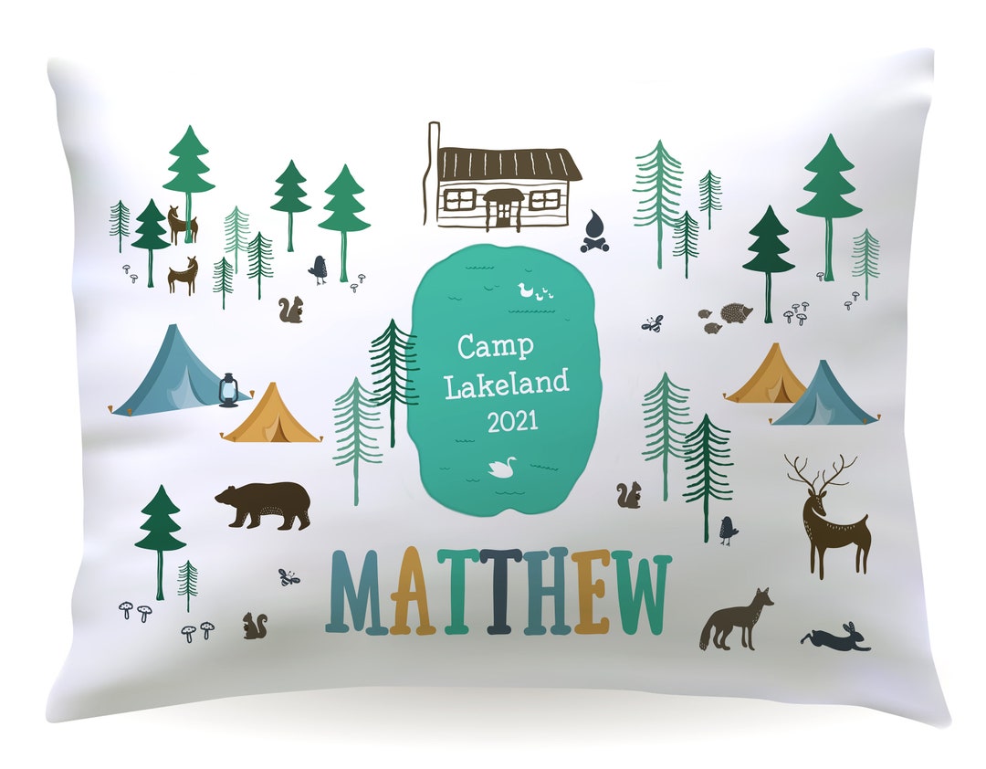 Personalized Camping Camp Pillowcase Custom Pillow Case Cover Etsy