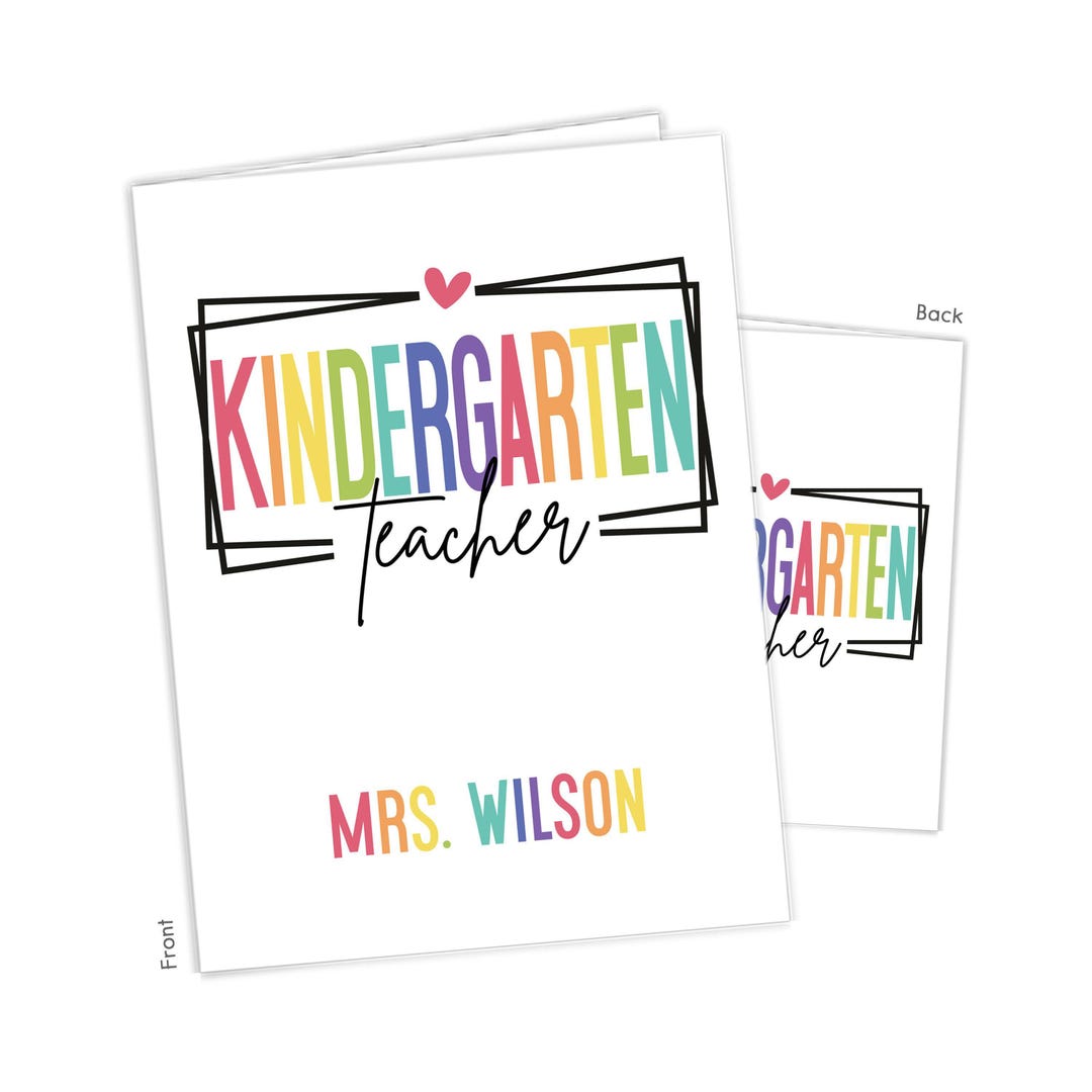 Rainbow Teacher Personalized Folder 2 Pocket Back to School Supplies ...