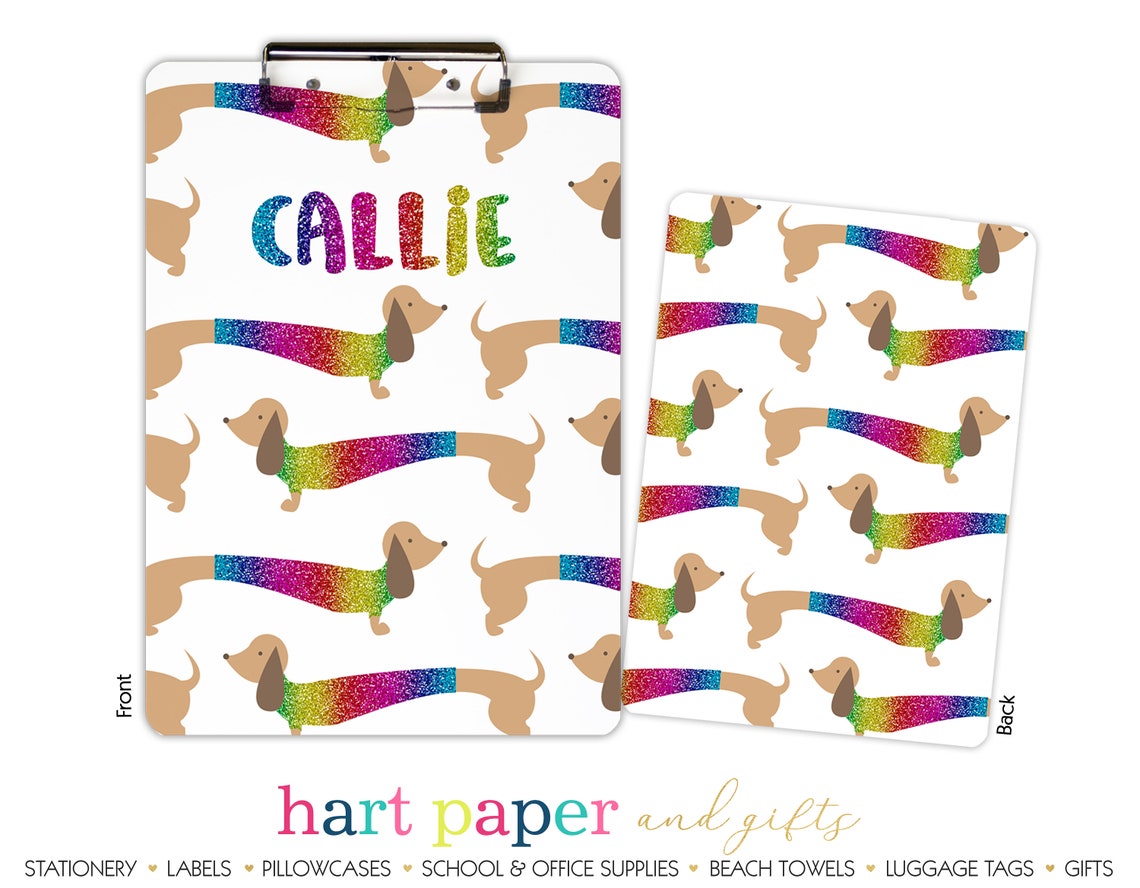 Dachshund Dog Puppy Personalized Clipboard School Supplies Etsy