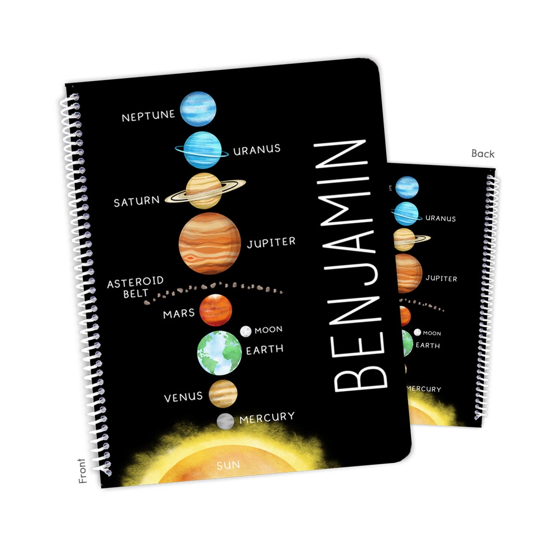 Outer Space Planets Solar System Personalized Notebook Sketchbook ...