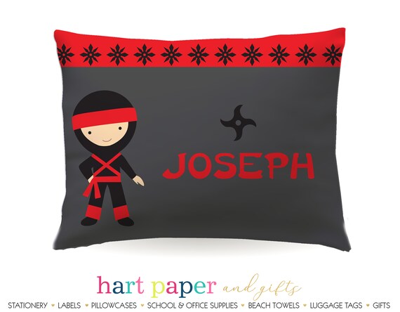 Personalized Ninja Karate Pillowcase Custom Pillow Case Etsy
