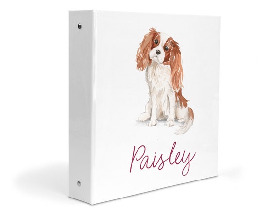 YOUR Dog Puppy 3 Ring Binder 2" Vet Records Veterinarian Personalized Custom Gift Back to School Supplies Birthday Girl Boy Kids Holiday >