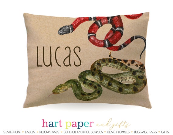 Personalized Snakes Reptiles Pillowcase Custom Pillow Case Etsy