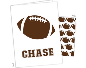 Sports Balls Football Player Coach Personalized Folder 2 Pocket Back to School Supplies Custom Office • Birthday Gift Holiday Girl Boy
