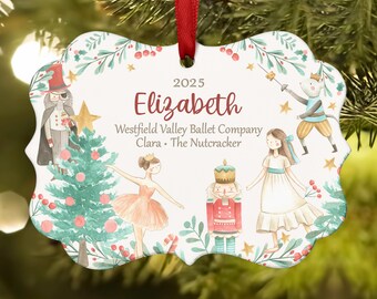 Nutcracker With Role & Show Sugar Plum Fairy Clara Ballet Ballerina Christmas Ornament • Personalized Custom Holiday • Gift Tree