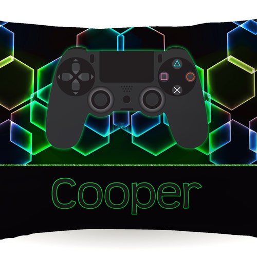Personalized Boys Pillowcase Video Game Pillow Case BLUE Etsy