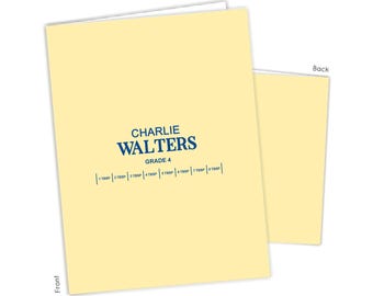 Butter Yellow Food Personalized Folder 2 Pocket Back to School Supplies Custom Office Birthday Gift Holiday Girl Boy Kids Christmas Teacher