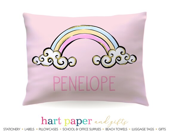 Personalized Rainbow Unicorn Pillowcase Custom Pillow Case Etsy