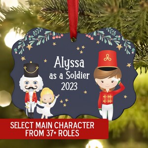 Select YOUR Role - Nutcracker Christmas Ornament Personalized 2023 Custom Holiday Decor Gift Boy Girl Ballerina Ballet > Tree