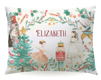 Personalized Nutcracker Pillowcase • Custom Pillow Case Cover 20x30 Toddler 13x18 Holiday Birthday Gift Kids Girl Boy Ballet Ballerina >
