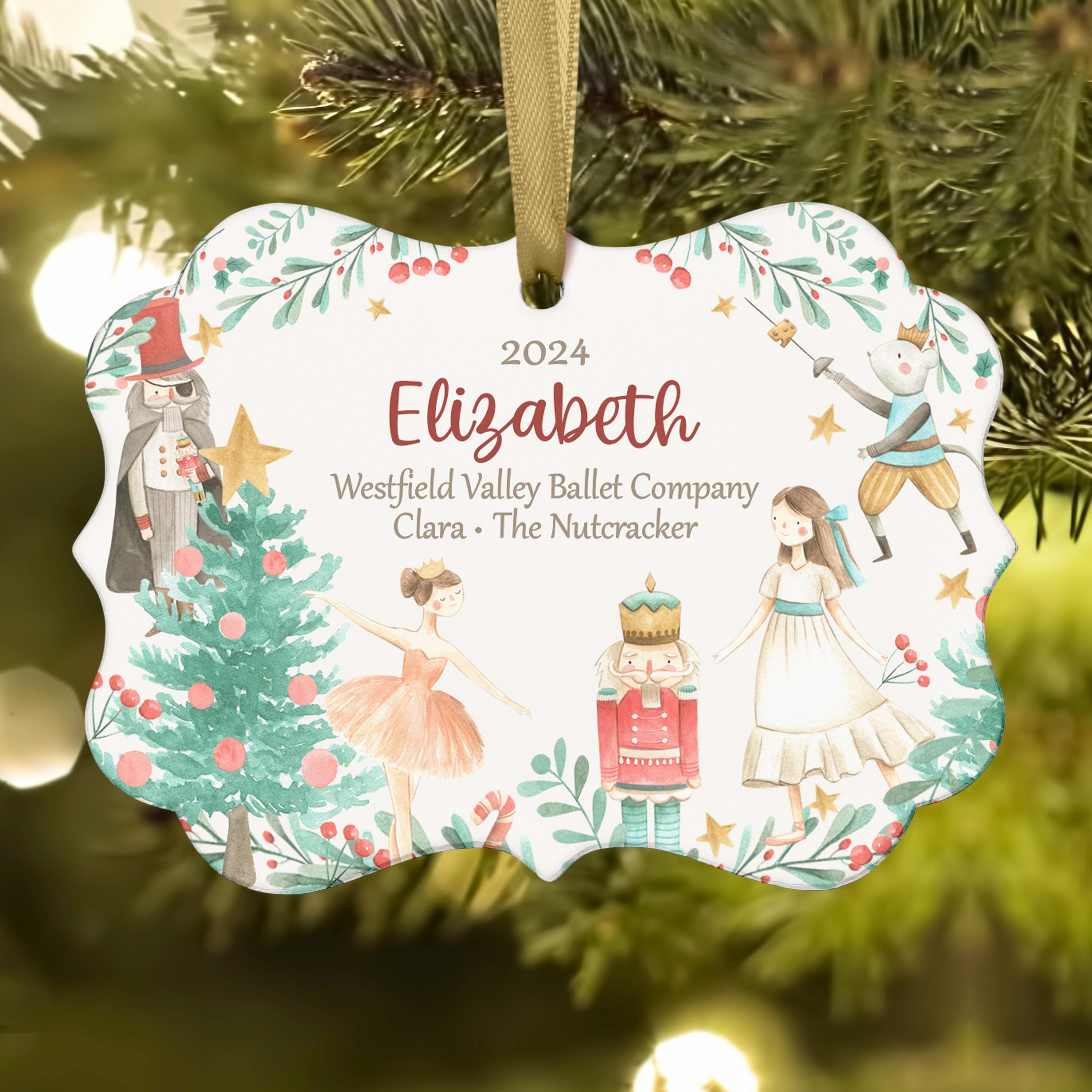 Nutcracker With Role & Show Sugar Plum Fairy Clara Ballet Ballerina Christmas Ornament • Personalized Custom Holiday • Gift Tree