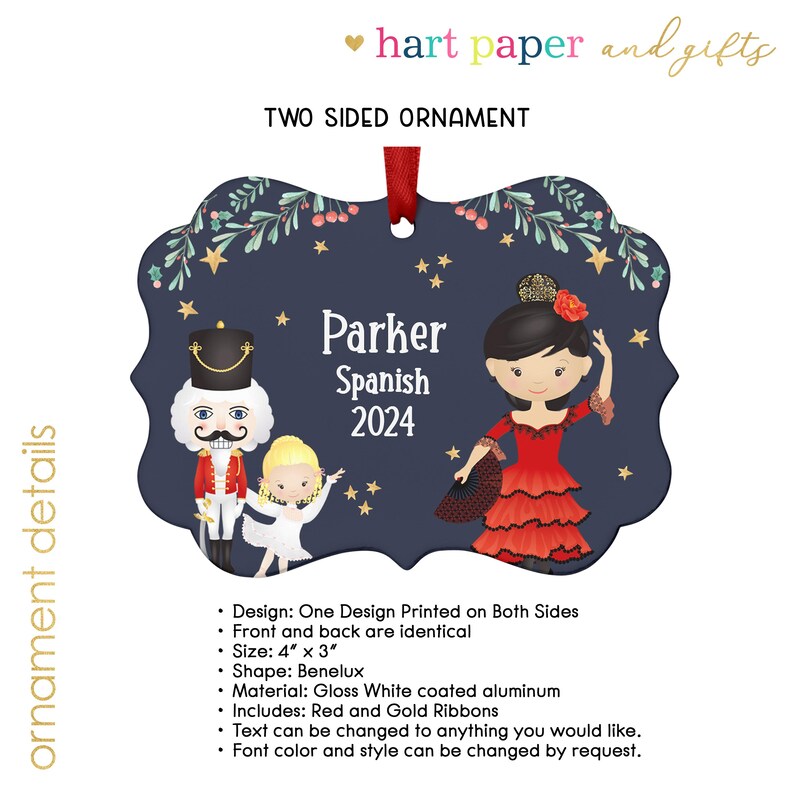 Nutcracker Spanish Hot Chocolate Corps Lead Dancer Christmas Ornament