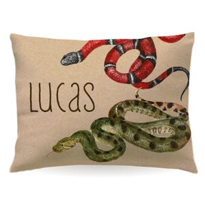 Personalized Snakes Reptiles Pillowcase Cobra Python • Custom Pillow Case Cover 20x30 Toddler 13x18 • Birthday Gift Kids Children Girl Boy