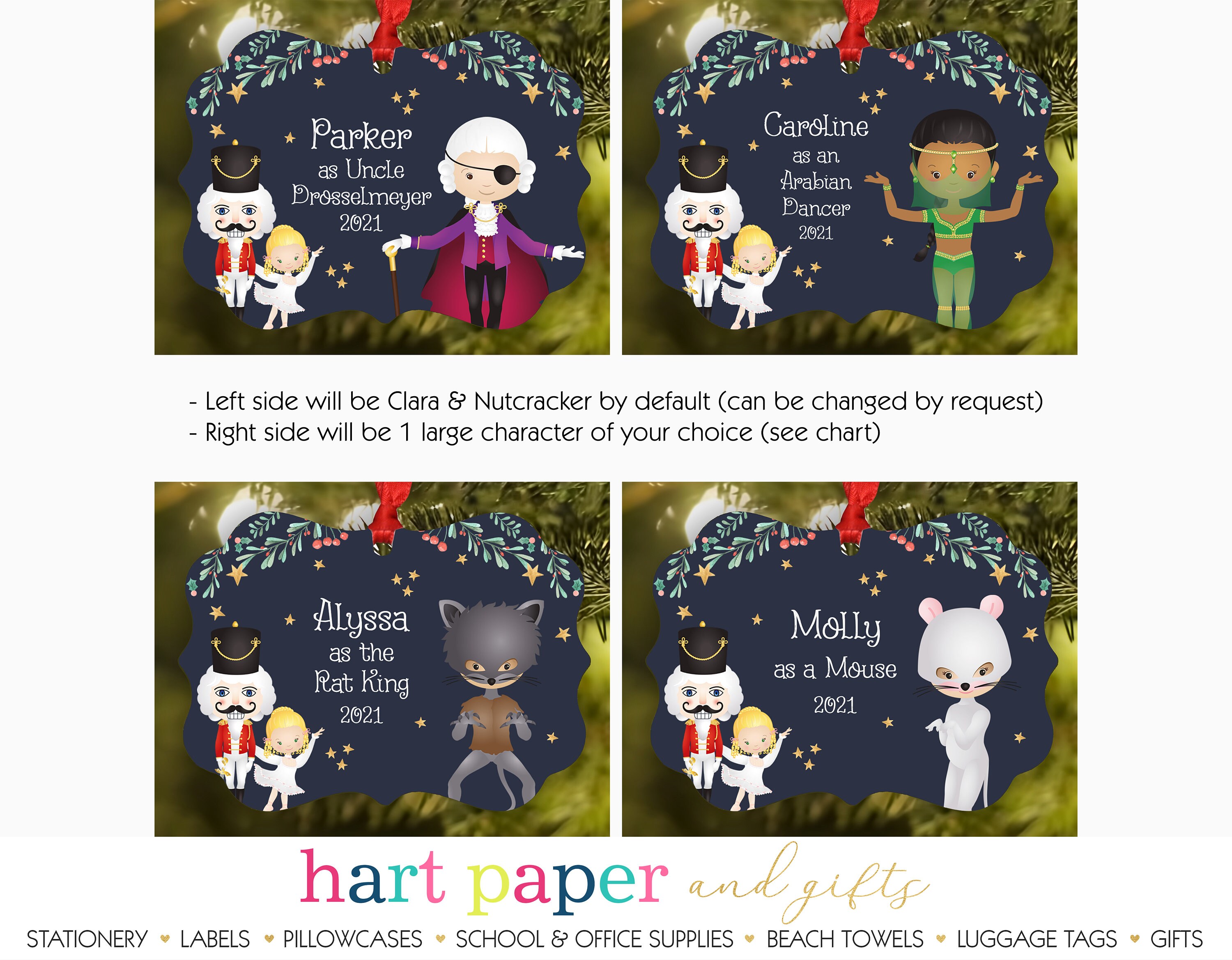 Select YOUR Role Nutcracker Fritz Mouse Christmas Ornament Etsy