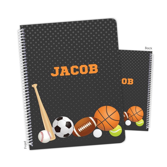 Cuaderno de espiral de fútbol personalizado, cuaderno personalizado para  niños, adolescentes, niñas, mujeres, regalos para niños