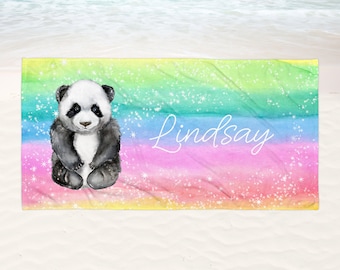YSEFHX Serviette Plage Cute Animal Giant Panda Printed Surf Beach Towel