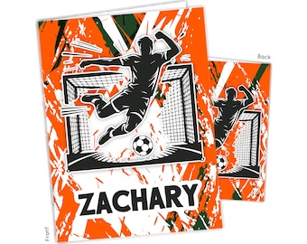 Soccer Ball Sports Personalized Folder 2 Pocket Back to School Supplies Custom Office Birthday Gift Holiday Girl Boy Kids Christmas Teacher