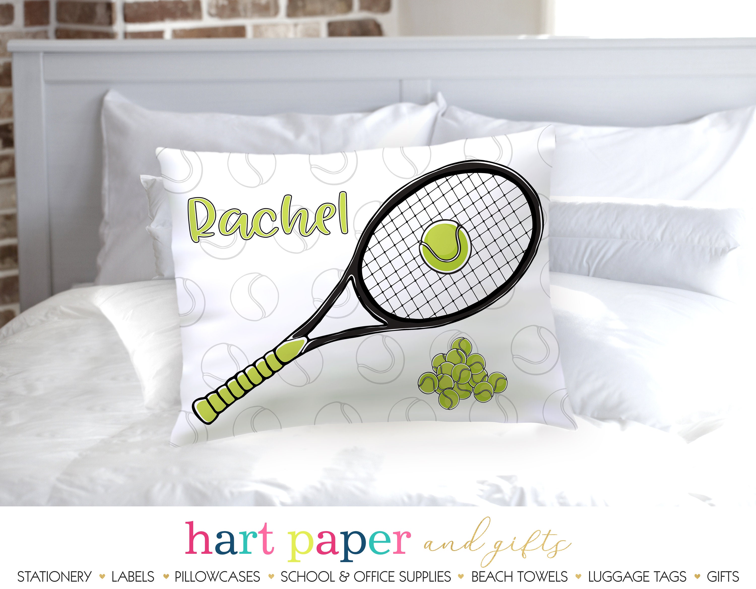 Personalized Tennis Sports Pillowcase Custom Pillow Case Etsy