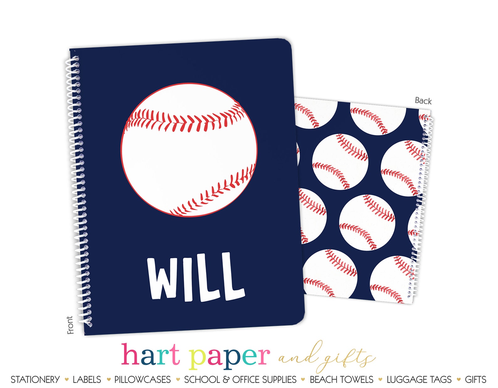 Baseball Sports Softball Personalized Notebook Sketchbook Etsy