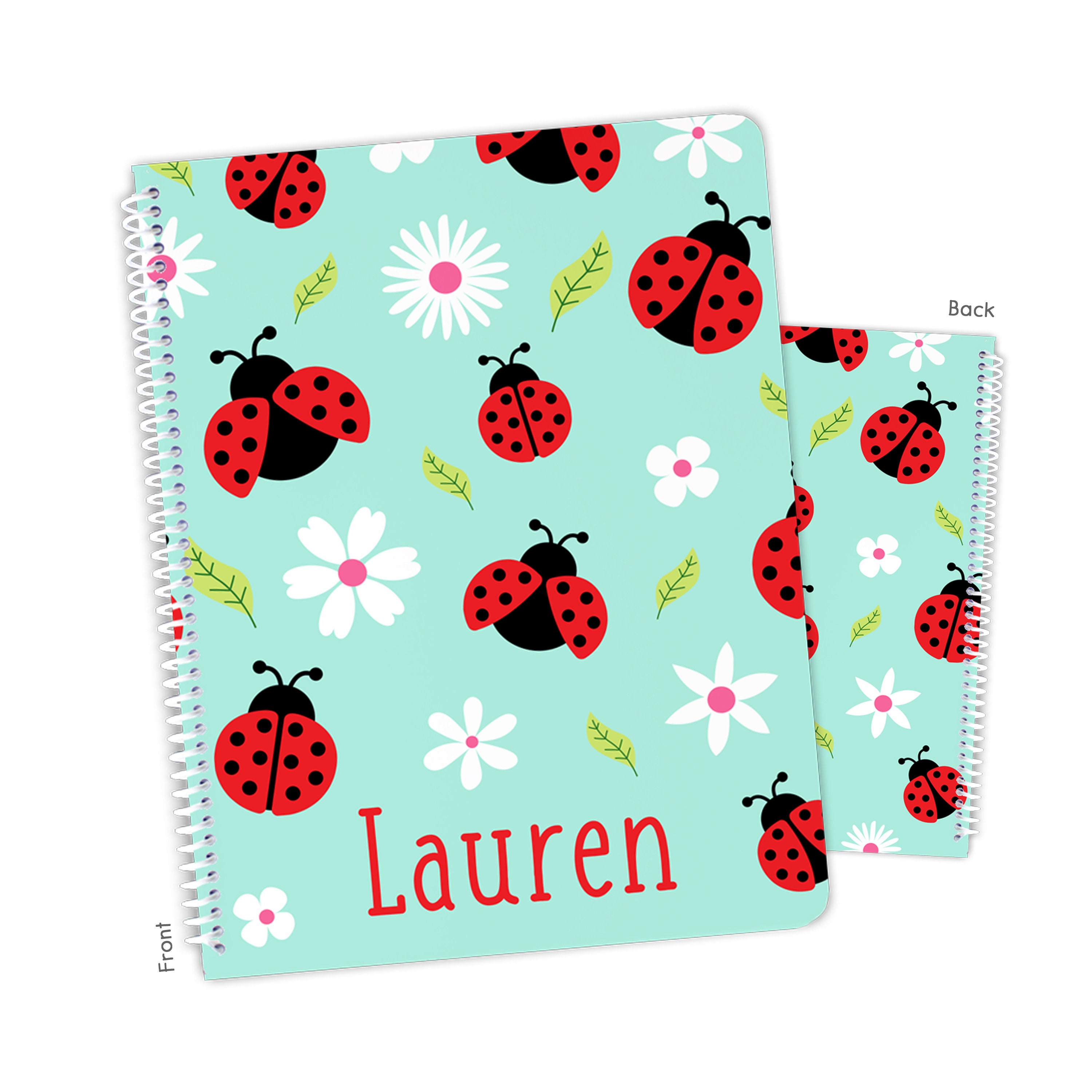 Ladybug Notebook Ladybug Lady Bugs Insects Personalized Notebook Sketchbook • Custom ...