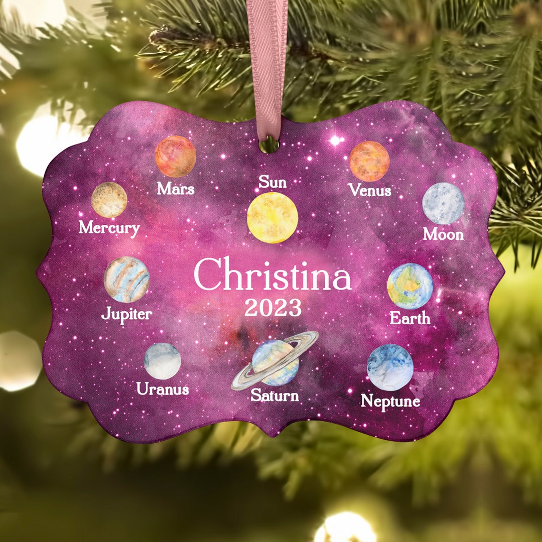 Outer Space Christmas Ornament Personalized Custom Etsy