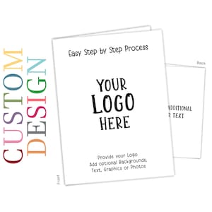YOUR Logo • Business Etsy Shop Name 2 Pocket Folder • Office Supplies Presentation Press Kit Media Craft Bazaar Booth Custom Personalized