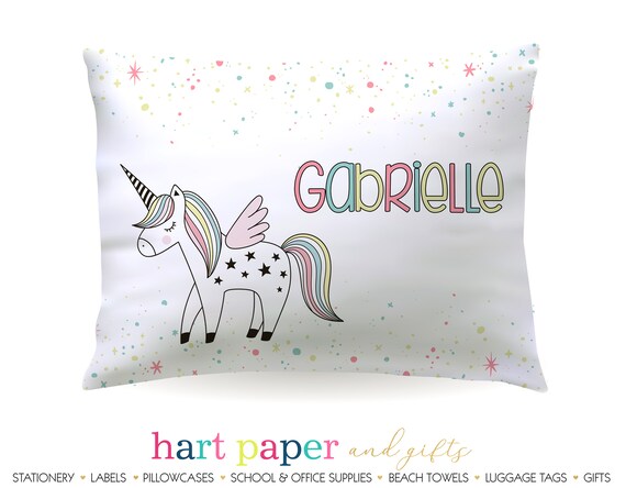 Personalized Rainbow Unicorn Pillowcase Custom Pillow Case Etsy