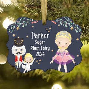 Nutcracker Sugar Plum Fairy Sprite Dream Dew Drop Christmas Ornament Personalized Girl Custom Holiday Decor Gift Ballerina Ballet Recital