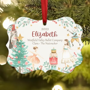 Nutcracker With Role & Show Sugar Plum Fairy Clara Ballet Ballerina Christmas Ornament • Personalized Custom Holiday • Gift Tree