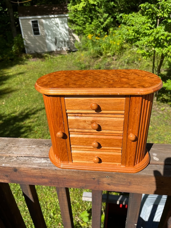 Wooden Jewelry Box Case Etsy