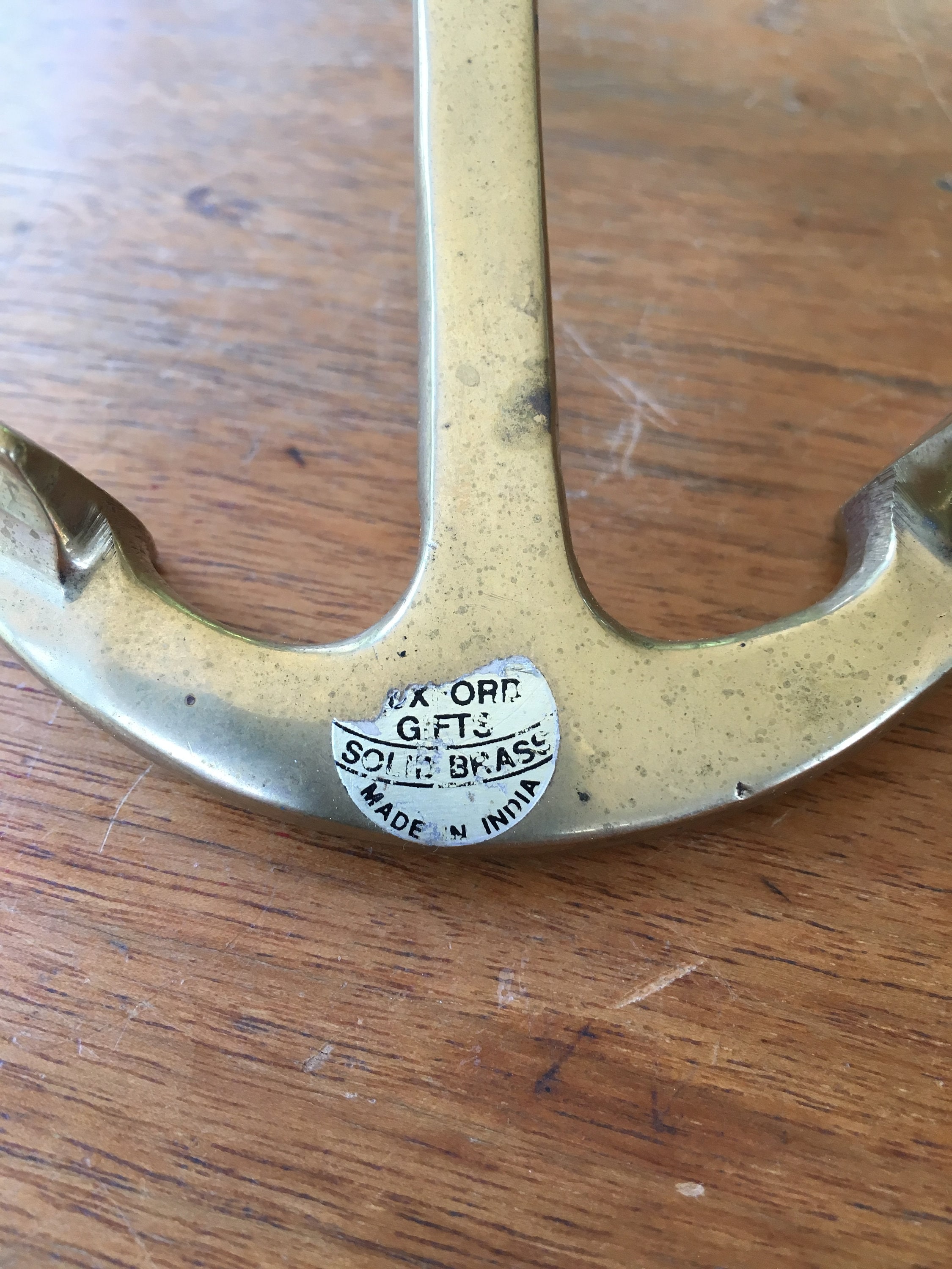 Vintage Solid Brass Anchor Candle Holder Etsy
