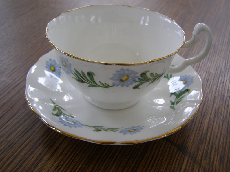 Vintage Mayfair England Bone China Teacup & Saucer Floral Etsy