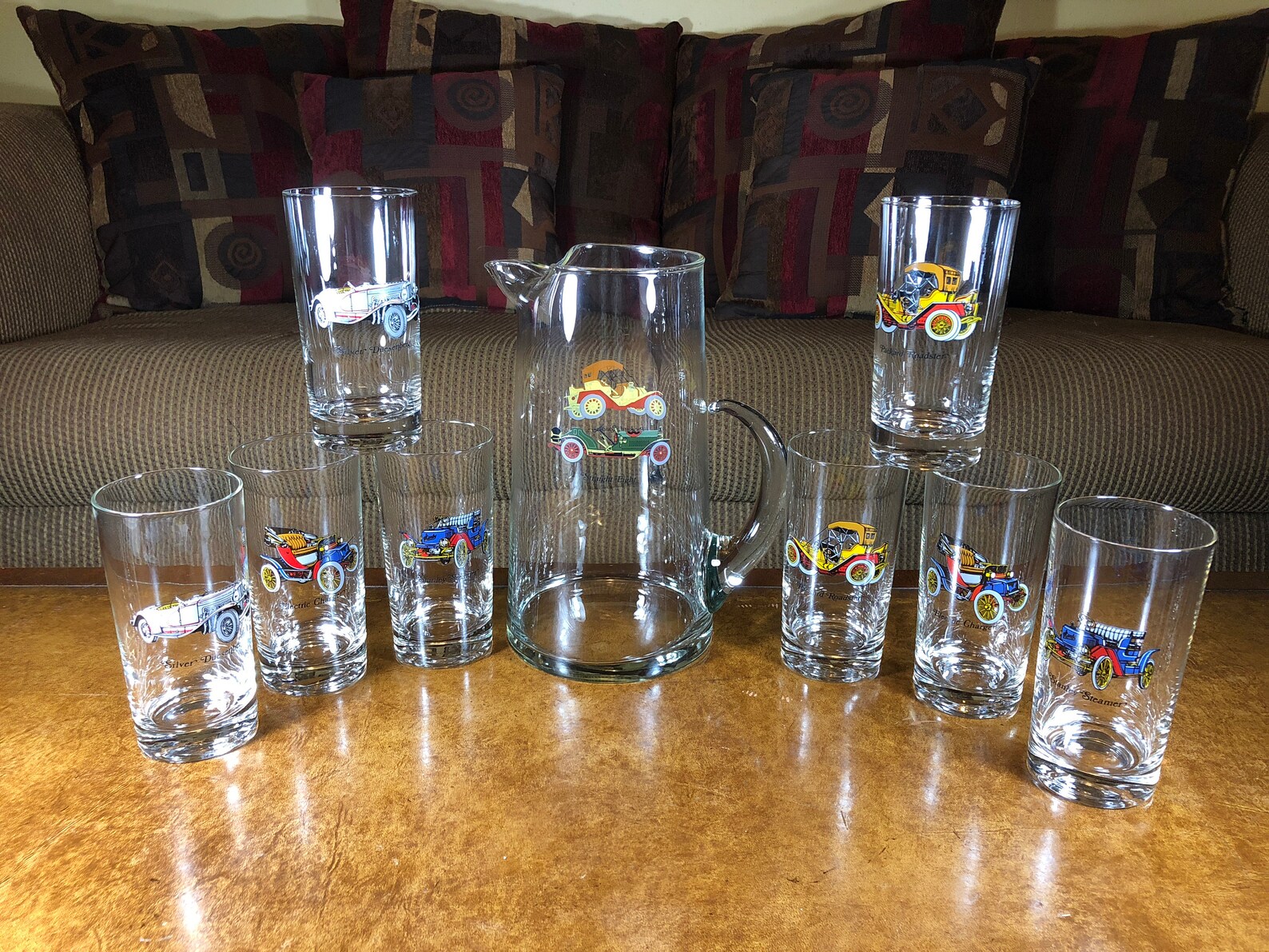 Avon Antique Classic Car Drinking Glasses Set of 8 With Etsy