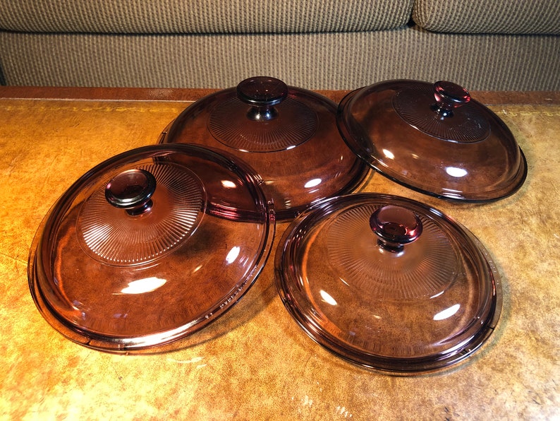 Anchor Hocking Fireking Corning and Pyrex Lids Each Sold Etsy