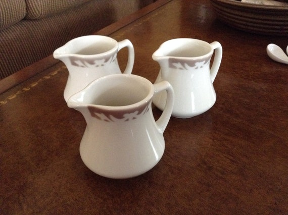 Syracuse China White Syrup Creamer Serving Pitcher 